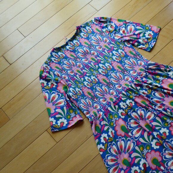 Boden Bethany Smocked Jersey Dress US 8R NWT - Picture 11 of 13